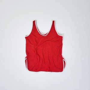 Vintage terry cloth tank top muscle shirt swimming uniform instructor towel